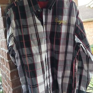 Coogi Plaid Button-Up Shirt